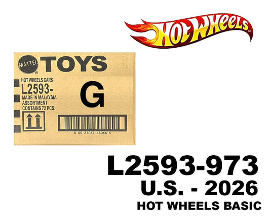 Hot Wheels 1:64 Basic Cars USA Assortment - 2026 G Factory Sealed Case