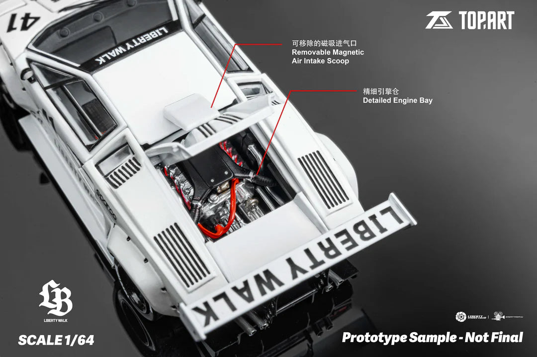 Top Art 1:64 LBWK Countach - White