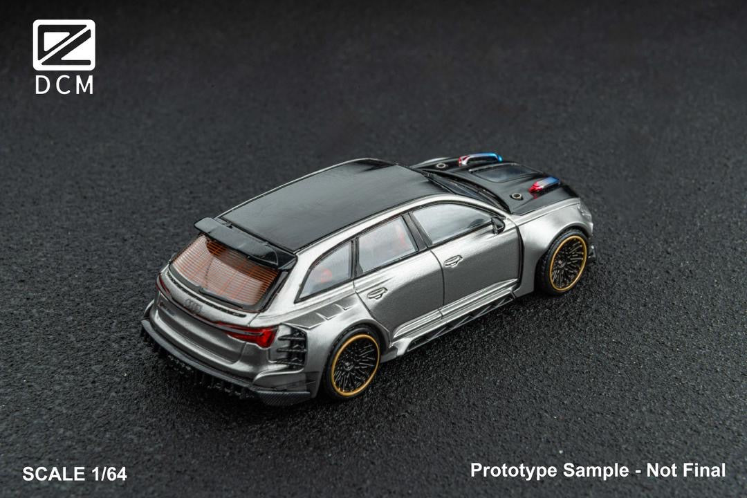 DCM 1:64 Modified Audi RS6 Avant Opening Hood - Silver Chrome