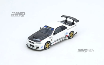 Inno64 1:64 Top Secret R34 GT-R - White