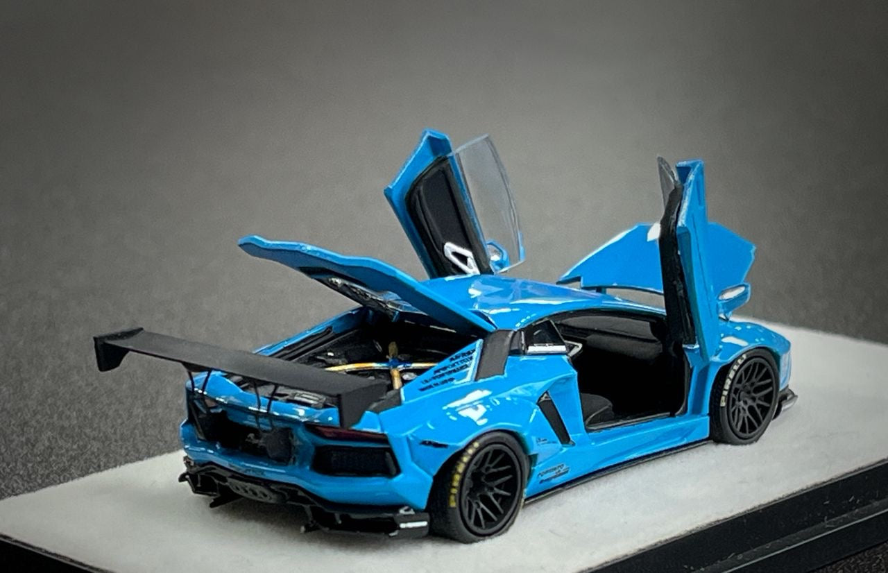 PGM 1:64 Lamborghini Aventador LBWK LP700-4 Blue