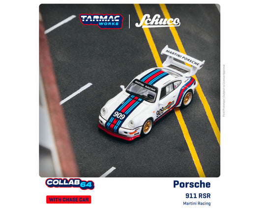 Tarmac Works X Schuco 1:64 Porsche 911 RSR Martini Racing White