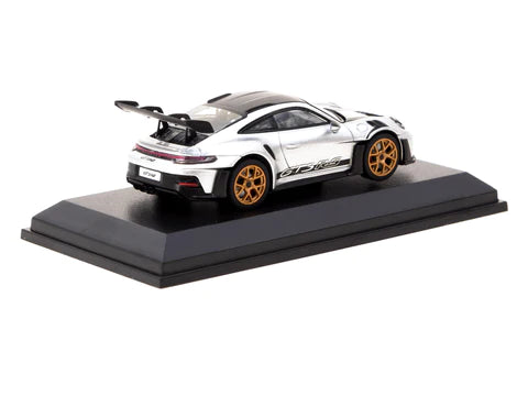 Minichamps X Tarmac Works 1:64 Porsche 911 (992) GT3 RS GT Silver Metallic - Collab64