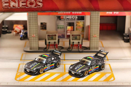 Street Weapon 1:64 Porsche RWB 993 Apple Matte Black - *2 Styles*