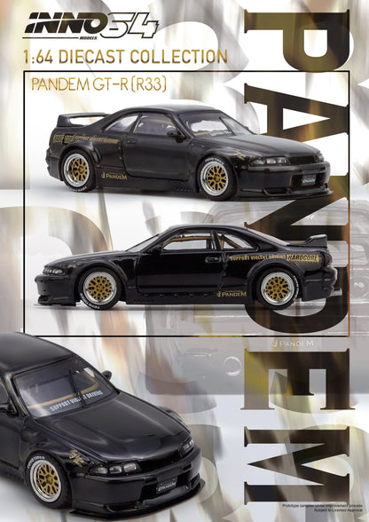 Inno64 1:64 Pandem GT-R R33 - Black
