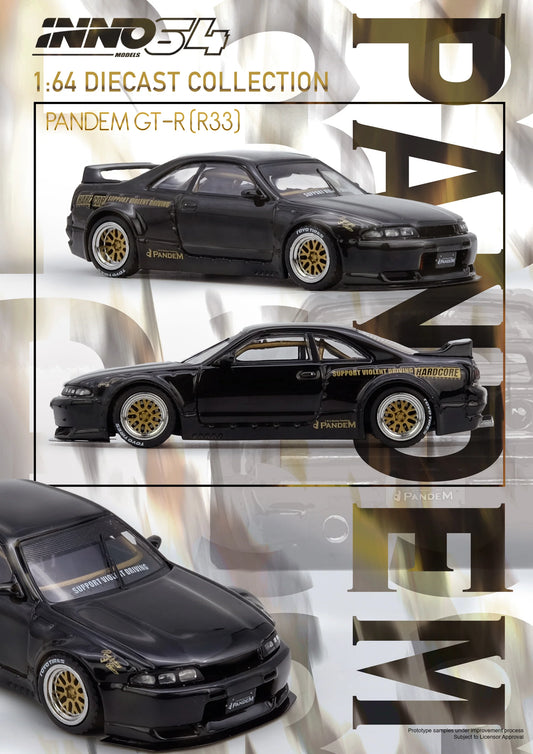 Inno64 1:64 Pandem GT-R R33 - Black