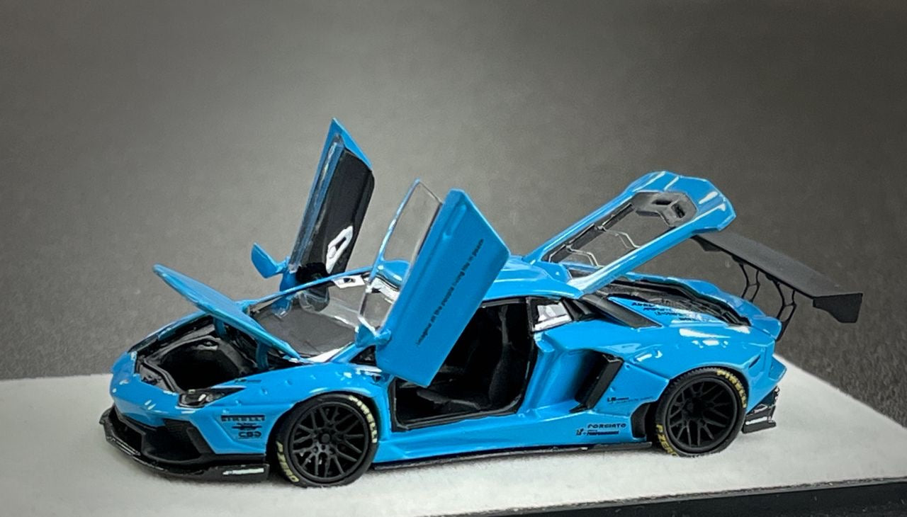 PGM 1:64 Lamborghini Aventador LBWK LP700-4 Blue