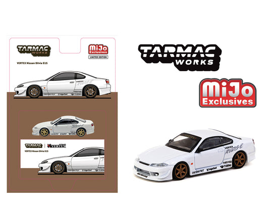 Tarmac Works 1:64 VERTEX Nissan Silvia S15 – White – Global64