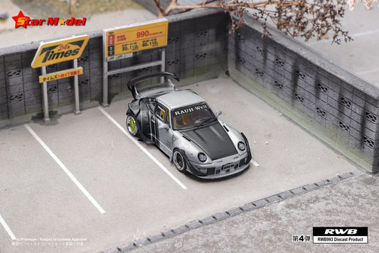 Star Model 1:64 Porsche RWB 993 Cyperpunk Silver - 2 Styles