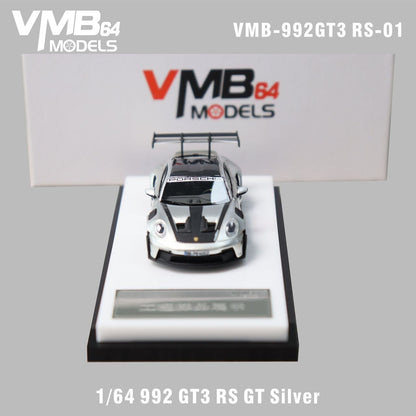 VMB 1:64 Porsche 992 GT3RS Silver - Resin Model
