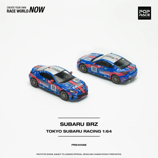 Pop Race 1:64 Subaru BRZ - Tokyo Subaru Racing #88