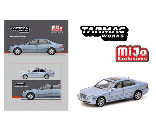 Tarmac Works 1:64 Mercedes-Benz S Class – Horizon Blue – Global64 – Mijo Exclusive