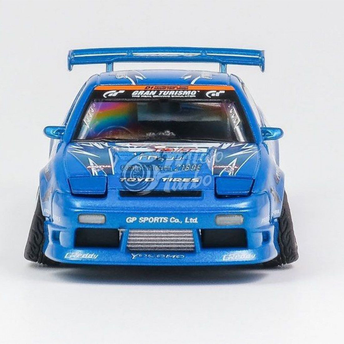 Micro Turbo 1:64 Nissan 180SX Metallic Blue - Toyo Tires Drift Livery