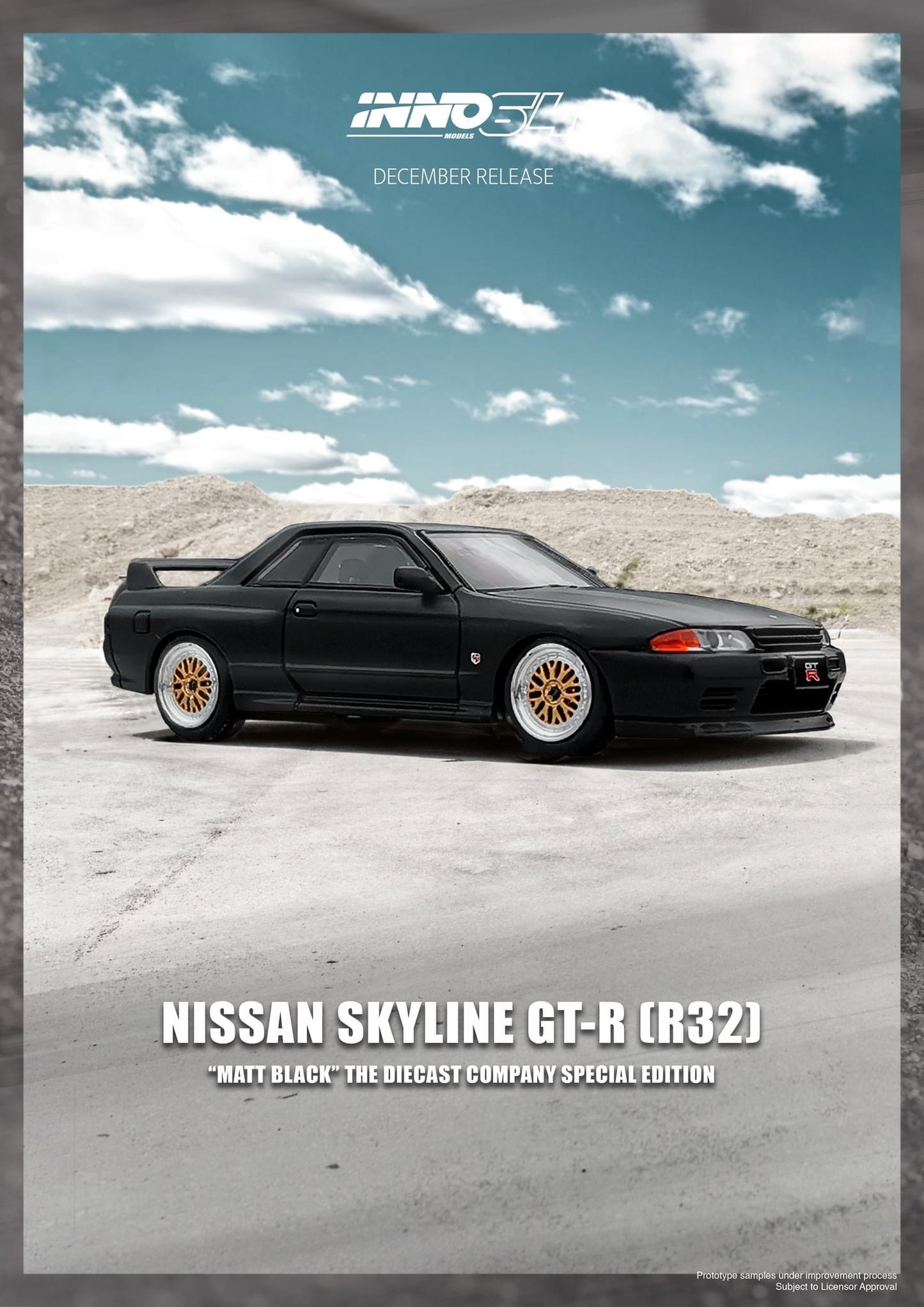 Inno64 1:64 Nissan Skyline GT-R R32 - Matte Black