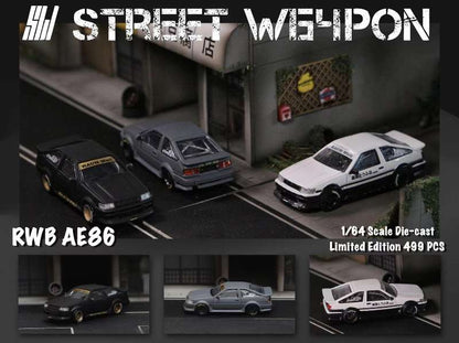 Street Weapon 1:64 RWB Toyota AE86 Trueno - 3 Styles