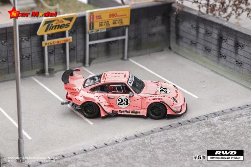 Star Model 1:64 Porsche RWB 993 Pink Pig - 2 Styles