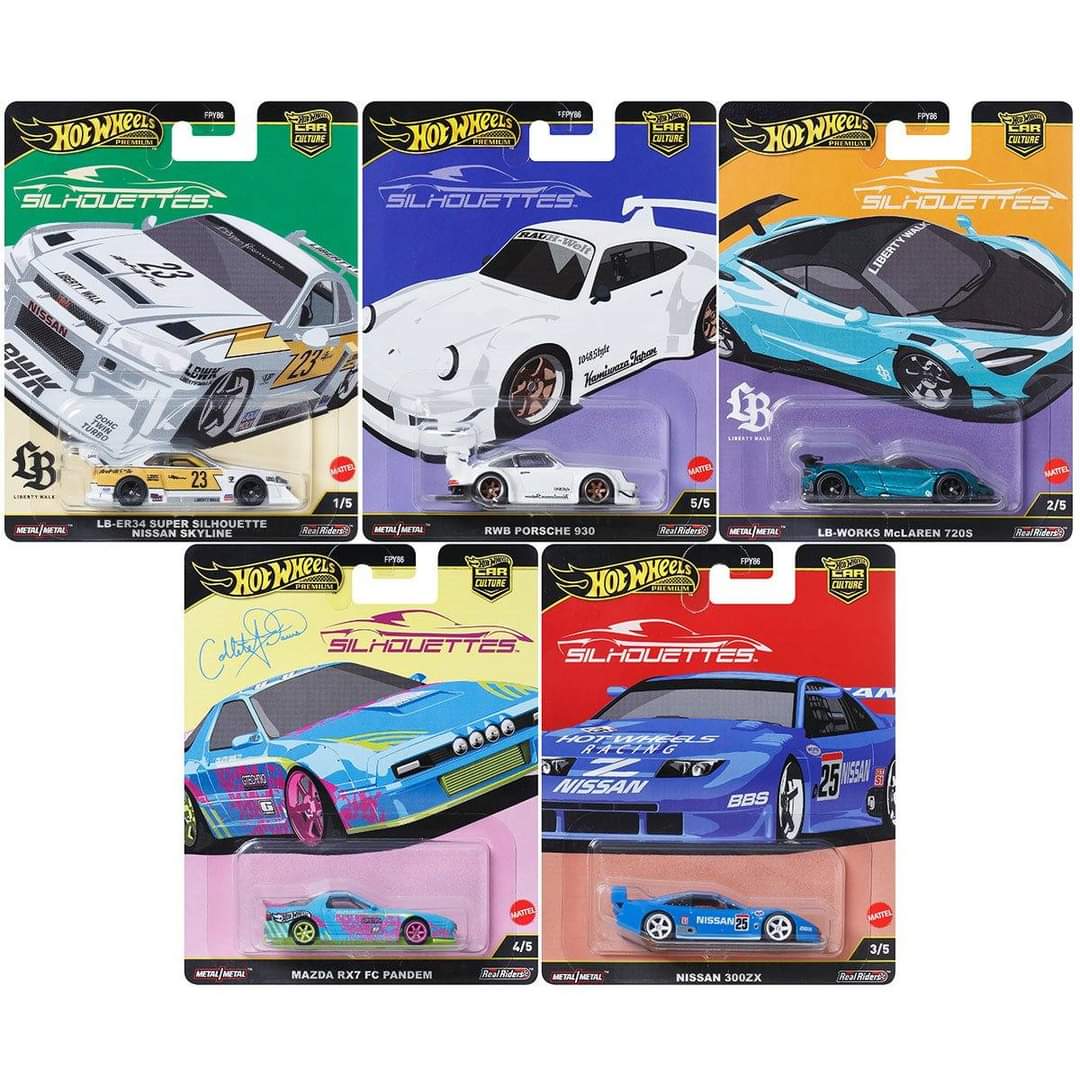 ***LIMIT 1*** Hot Wheels 1:64 Premium Car Culture 2025 Silhouette Set Of 5 **READ DESCRIPTION**