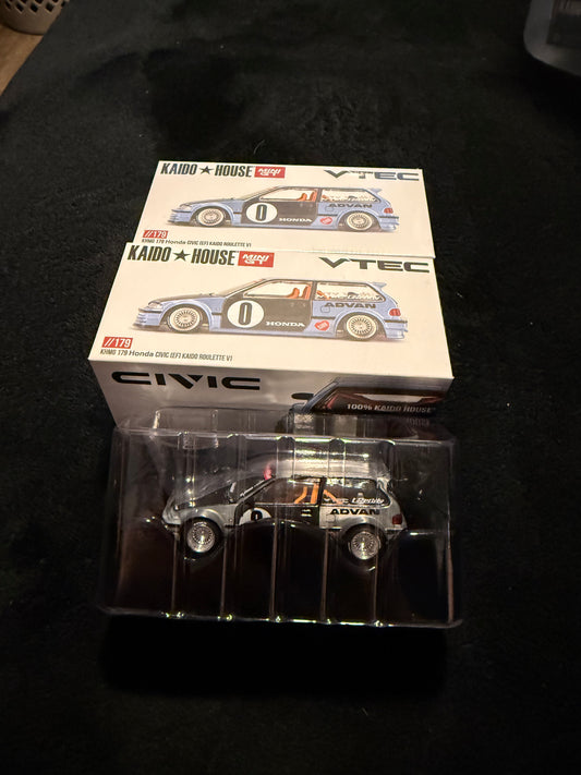 Kaido House 1:64 Honda Civic (EF) Roulette V1 - Regular & Chase PAIR