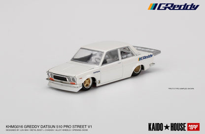 Kaido House 1:64 Datsun 510 Pro Street GREDDY Pearl White - Regular & Chase PAIR