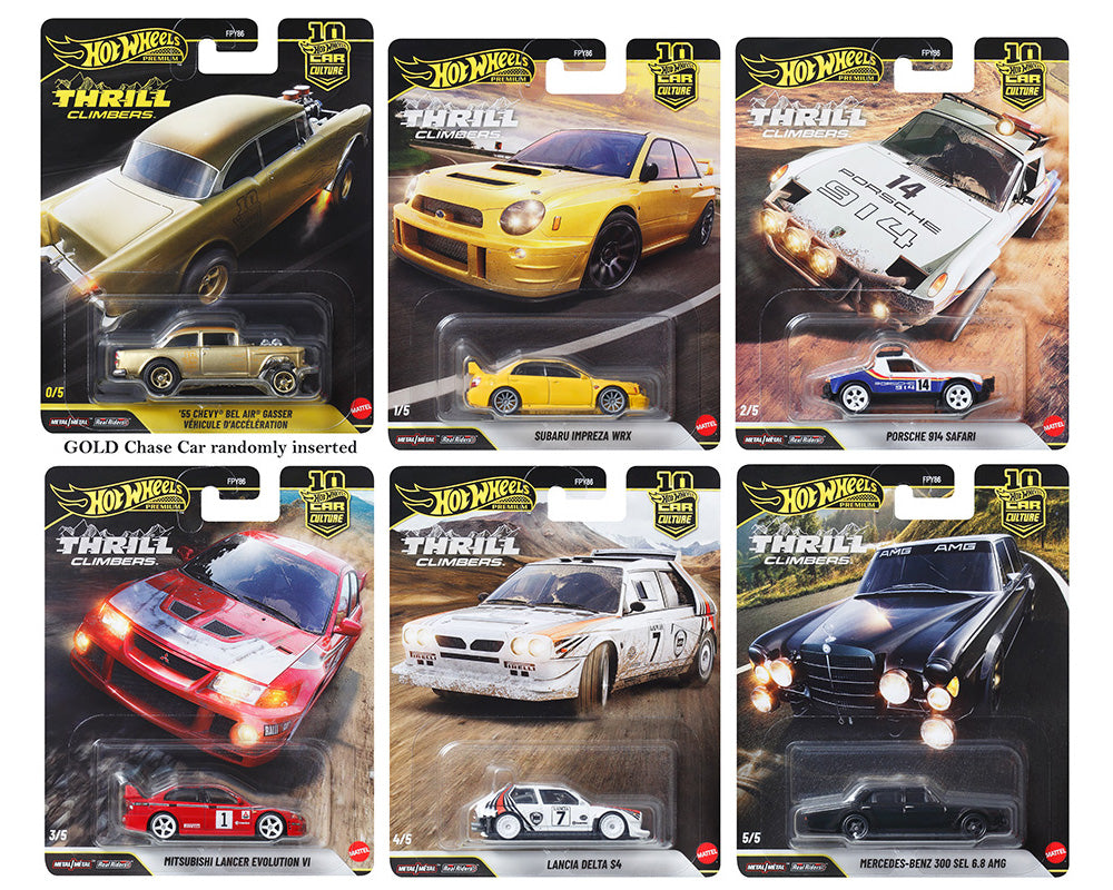 Hot Wheels 1:64 Car Culture 10th Anniversary 2026 Q Case – Thrill Climbers *Sealed Case*