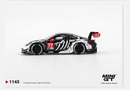**LIMIT 2** MiniGT 1:64 Porsche 911 GT3 R #77 AO Racing 2025 IMSA Petit Le Mans #1143