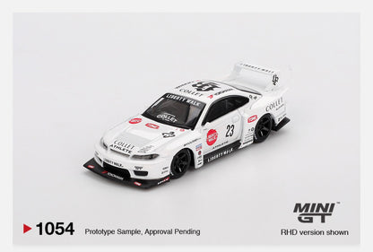 MiniGT 1:64 Nissan LB-Super Silhouette S15 SILVIA ATHLETE – White #1054