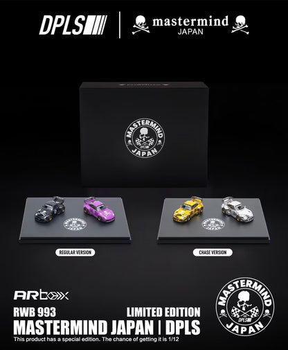 AR Box X Mastermind X DPLS 1:64 2026 IDE Exclusive RWB Porsche BLACK/PURPLE Set