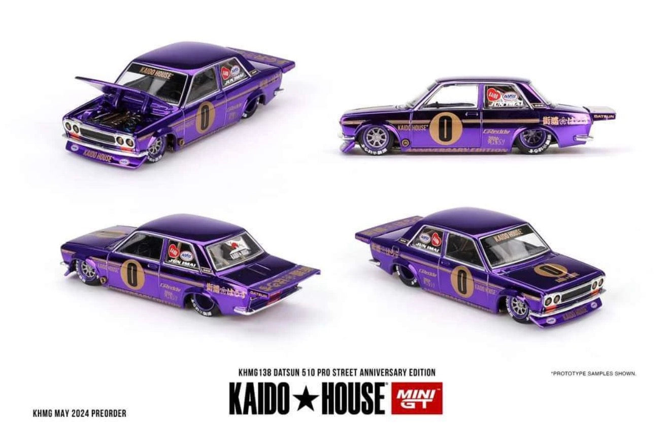 Kaido House 1:64 Datsun 510 Pro Street Anniversary Edition - Regular & Chase PAIR
