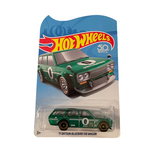 Hot Wheels 1:64 2018 Legends Tour Exclusive ‘71 Datsun Bluebird 510 Wagon - Green