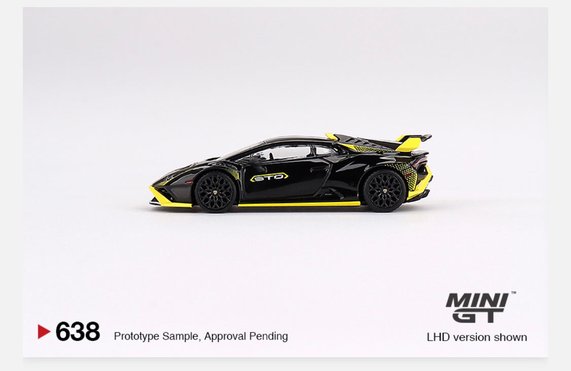 MiniGT 1:64 Lamborghini Huracán STO Nero Noctis - MiJo Exclusive #638