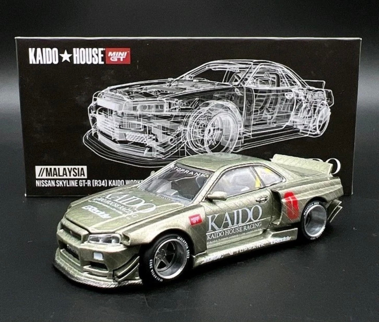Kaido House 1:64 2023 MDX Nissan Skyline GT-R R34 Millenium Jade - KHMG058