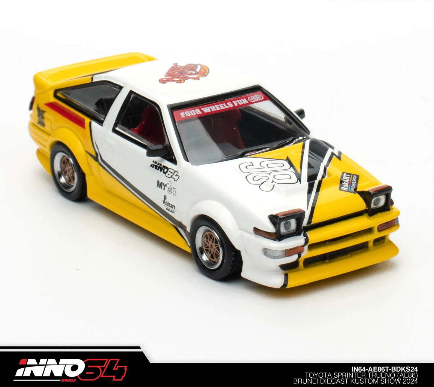 Inno64 1:64 Toyota Sprinter Trueno (AE86) Brunei Diecast Kustom Show 2024