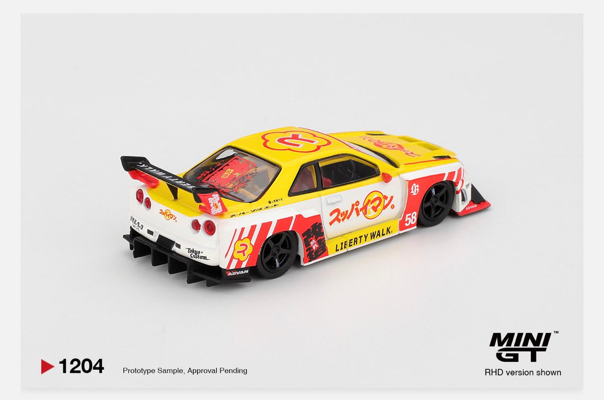 MiniGT 1:64 Nissan LB-ER34 Super Silhouette SKYLINE Suppaiman Okinawa #1204
