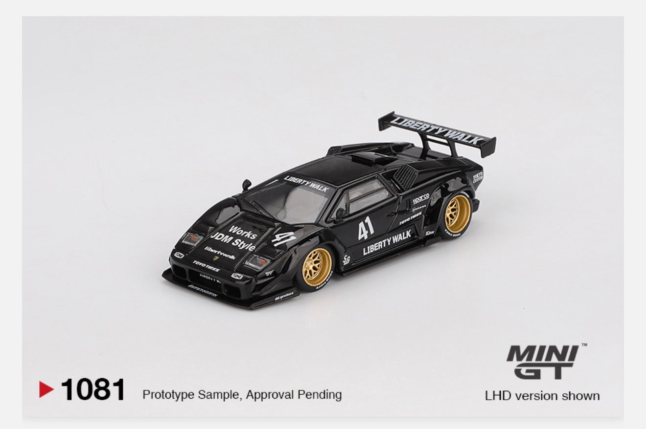 MiniGT 1:64 Lamborghini Countach LB-WORKS Black #1081