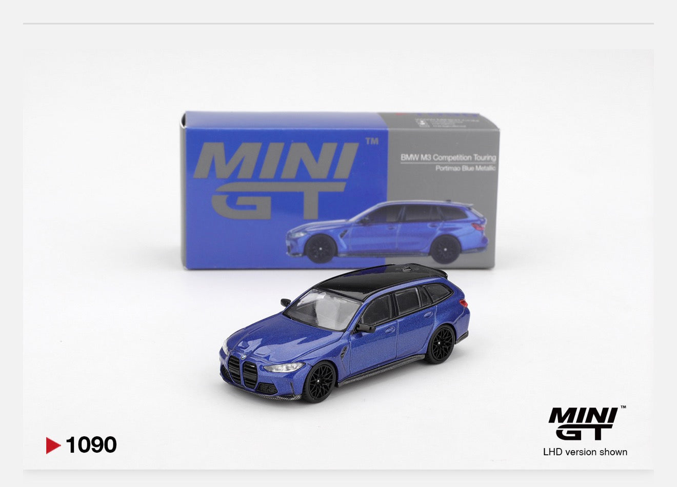 MiniGT 1:64 BMW M3 Competition Touring Portimao Blue Metallic #1090