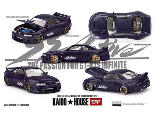 MiniGT X Kaido House 1:64 Nissan Skyline GT-R R33 Active Carbon R V2 - Purple