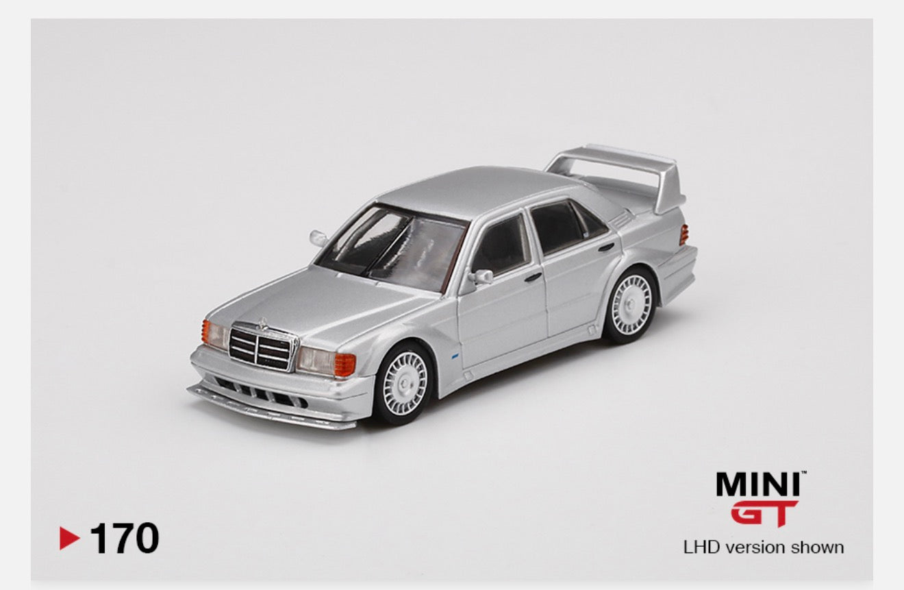 MiniGT 1:64 Mercedes-Benz 190E 2.5-16 Evolution II DTM Silver #170