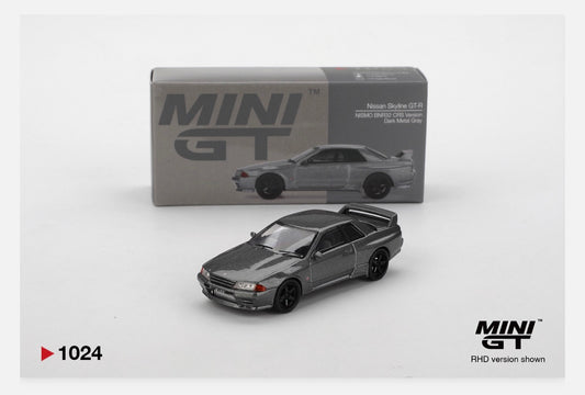 MiniGT 1:64 Nissan Skyline GT-R Nismo BNR32 CRS Version) – Dark Metal Gray #1024