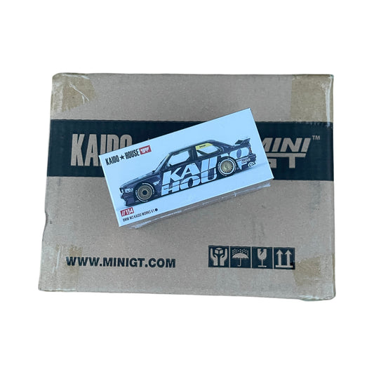 MiniGT X Kaido House 1:64 BMW M3 (E30) Kaido Works V1 – Dark Blue *SEALED CASE* - KHMG154