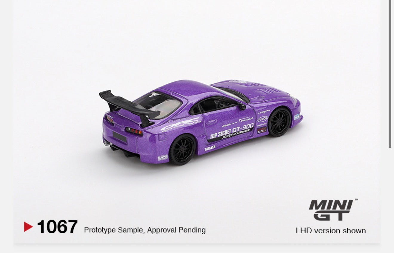 MiniGT 1:64 Toyota Supra (A80) Top Secret GT-300 Top Secret Purple #1067