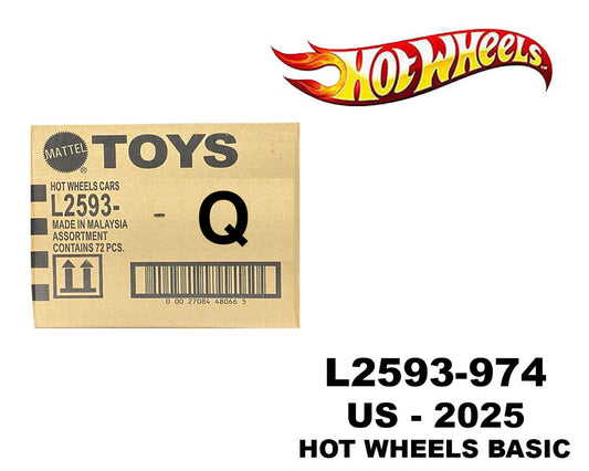 Hot Wheels 1:64 Basic Cars USA Assortment 2025 Q Factory Sealed Case