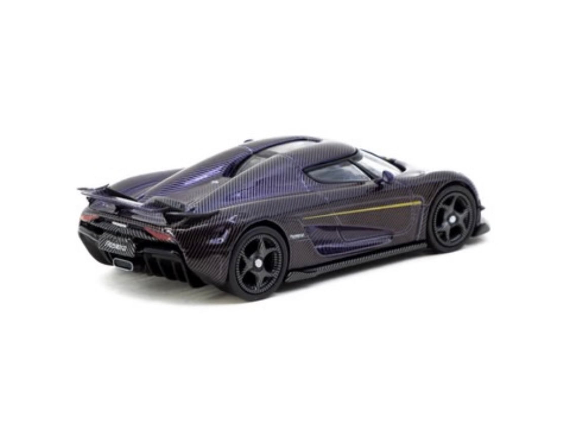 Tarmac Works 1:64 Koenigsegg Regera Purple Carbon Fiber Special Edition - Global64