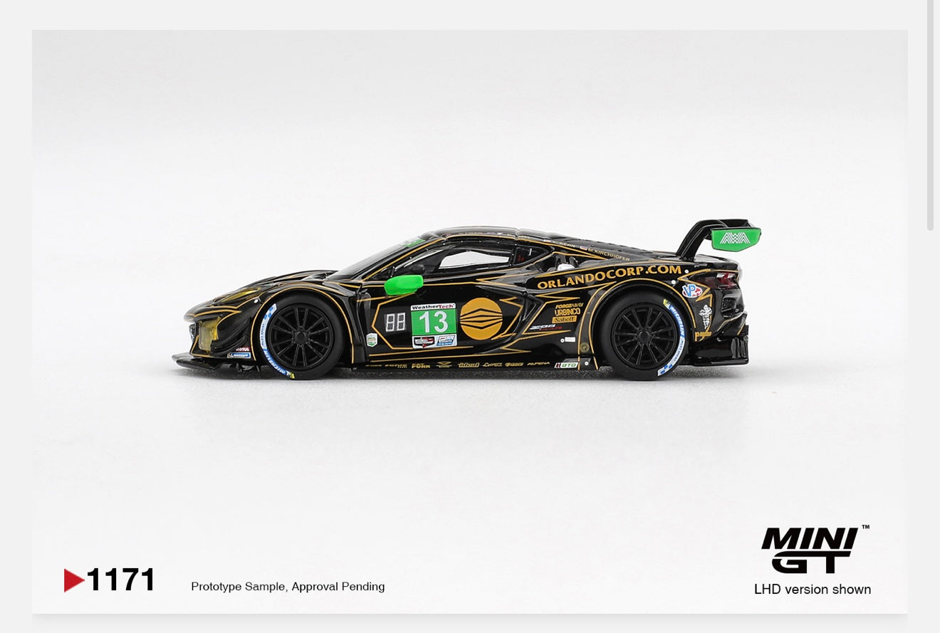 MiniGT 1:64 Chevrolet Corvette Z06 GT3.R #13 AWA 2025 IMSA Daytona 24 Hrs #1171