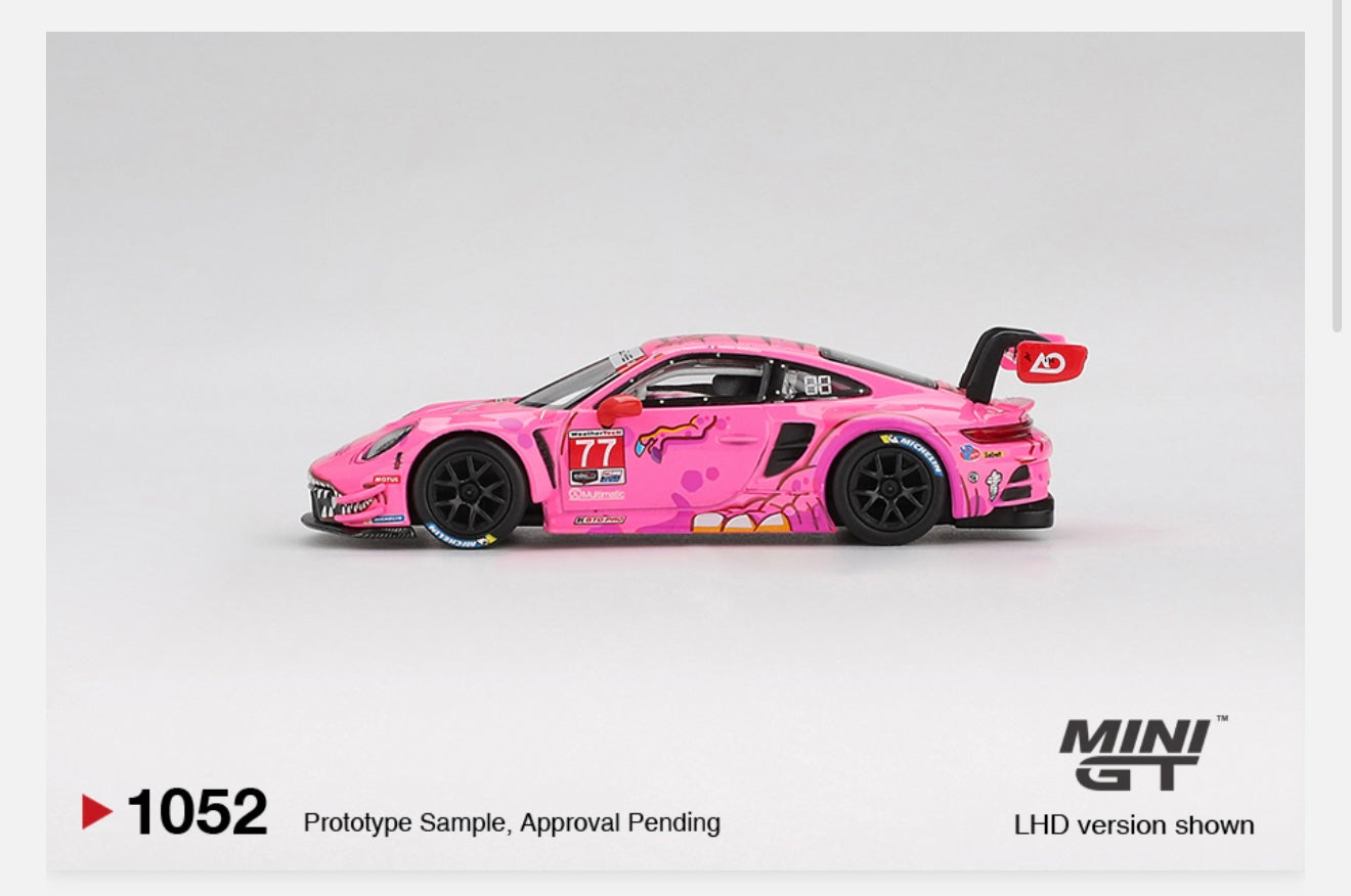 **LIMIT 2** MiniGT 1:64 Porsche 911 GT3 R #77 AO Racing 2024 IMSA Road America #1052