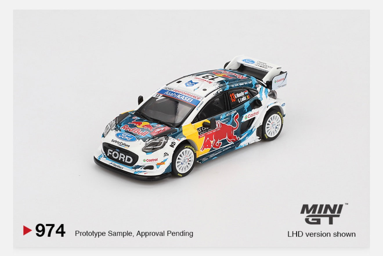 MiniGT 1:64 Ford Puma Rally1 #13 M-Sport Ford WRT 2024 Rally Monte Carlo #974