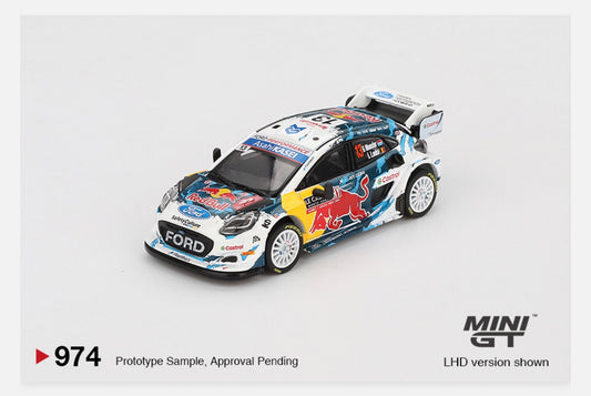 MiniGT 1:64 Ford Puma Rally1 #13 M-Sport Ford WRT 2024 Rally Monte Carlo #974