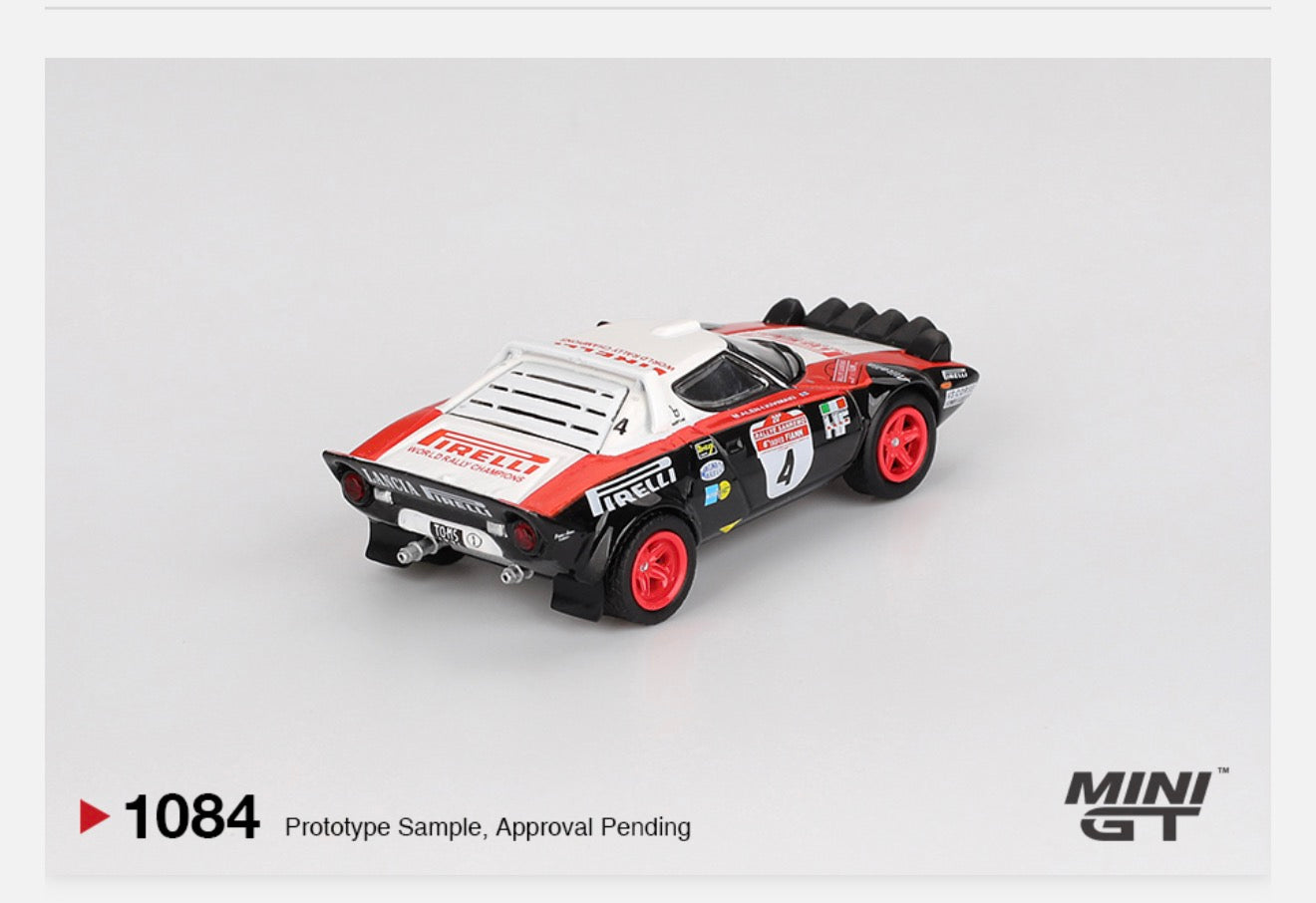 MiniGT 1:64 Lancia Stratos HF #4 1978 Rally Sanremo Winner #1084
