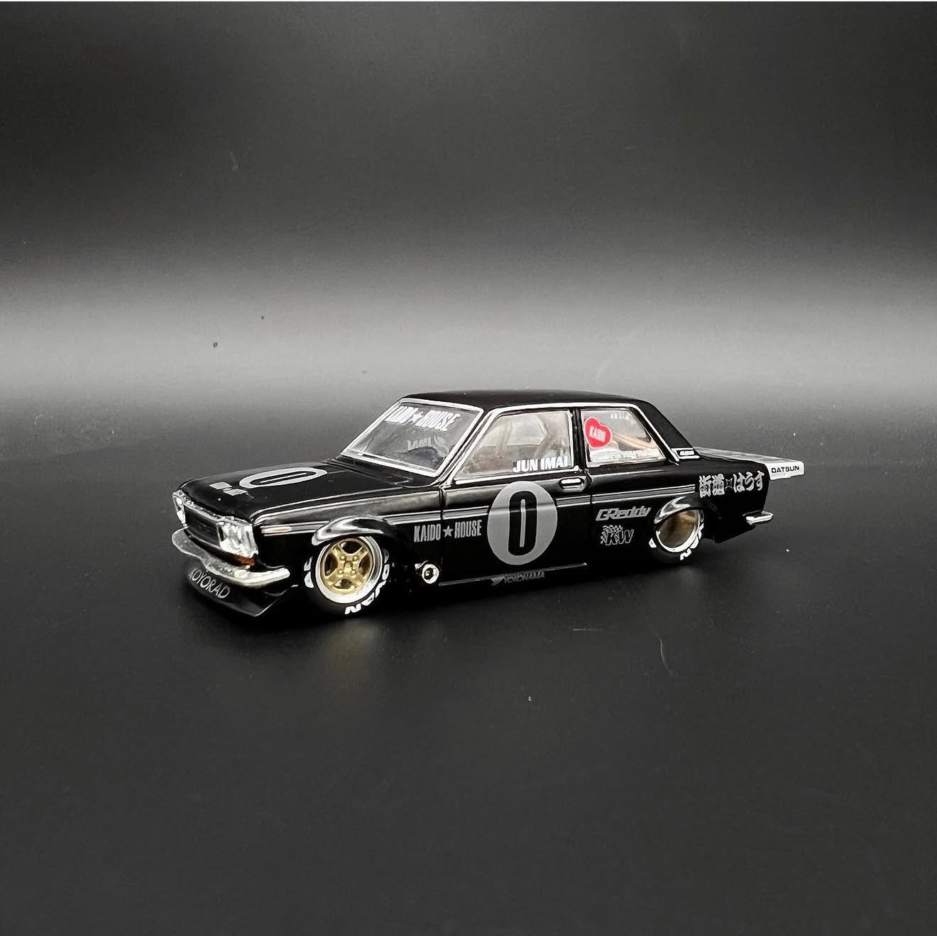 Kaido House 1:64 BLKLTD Datsun 510 Pro Street OG Black Kaido House Exclusive 130/150 - KHMG009