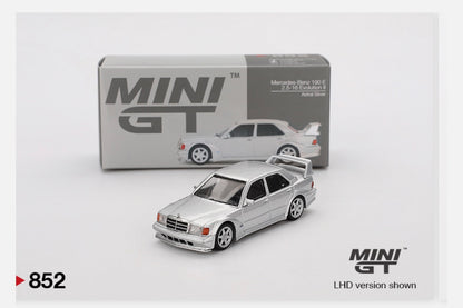 MiniGT 1:64 Mercedes-Benz 190E 2.5-16 Evolution II Astral Silver #852