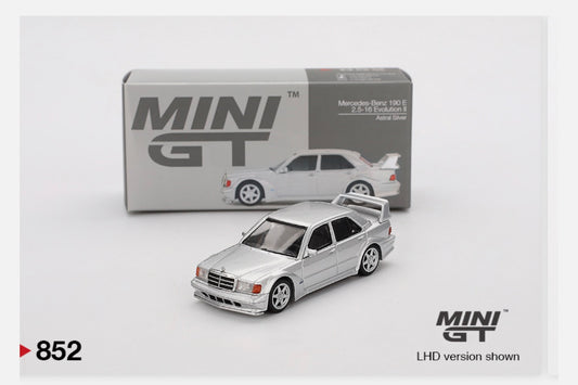 MiniGT 1:64 Mercedes-Benz 190E 2.5-16 Evolution II Astral Silver #852